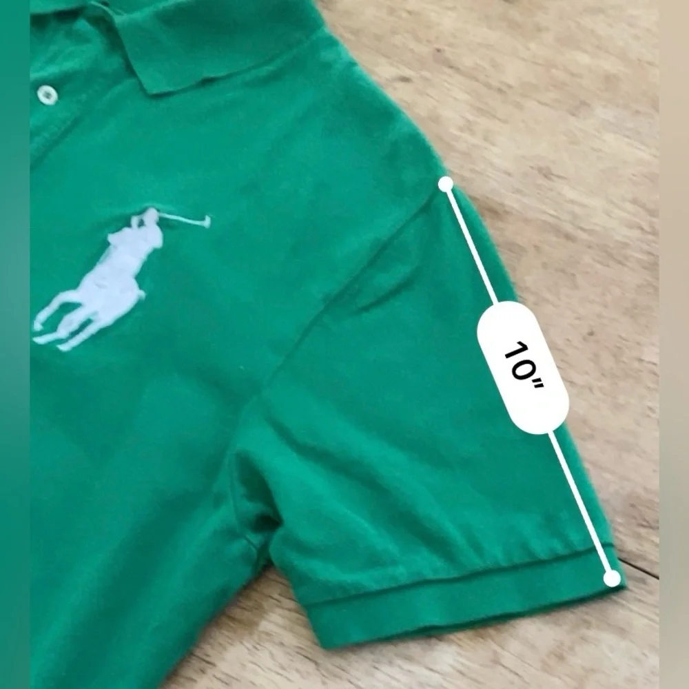 Polo Ralph Lauren Men’s Sz XL Kelly‎ Green Mesh Knit Big Pony Rugby Polo Shirt